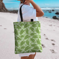 Green Hawaii Kalo Palaka Motifs Tote Bag Hawaiian Taro Leaves Elegant Vibes LT14 - Polynesian Pride