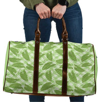 Green Hawaii Kalo Palaka Motifs Travel Bag Hawaiian Taro Leaves Elegant Vibes LT14 Green - Polynesian Pride