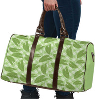 Green Hawaii Kalo Palaka Motifs Travel Bag Hawaiian Taro Leaves Elegant Vibes LT14 - Polynesian Pride