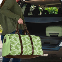 Green Hawaii Kalo Palaka Motifs Travel Bag Hawaiian Taro Leaves Elegant Vibes LT14 - Polynesian Pride