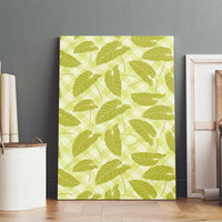 Lime Green Hawaii Kalo Palaka Motifs Canvas Wall Art Hawaiian Taro Leaves Elegant Vibes LT14 - Polynesian Pride