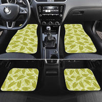 Lime Green Hawaii Kalo Palaka Motifs Car Mats Hawaiian Taro Leaves Elegant Vibes LT14 Set 4pcs Lime Green - Polynesian Pride