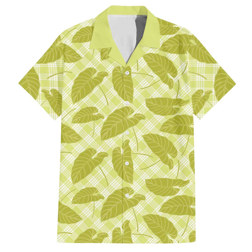 Lime Green Hawaii Kalo Palaka Motifs Hawaiian Shirt Hawaiian Taro Leaves Elegant Vibes LT14 Lime Green - Polynesian Pride