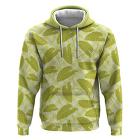 Lime Green Hawaii Kalo Palaka Motifs Hoodie Hawaiian Taro Leaves Elegant Vibes LT14 Pullover Hoodie Lime Green - Polynesian Pride