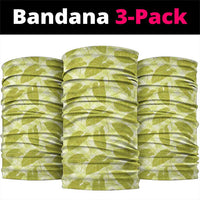 Lime Green Hawaii Kalo Palaka Motifs Neck Gaiter Hawaiian Taro Leaves Elegant Vibes LT14 package One Size: 25*50cm Lime Green - Polynesian Pride