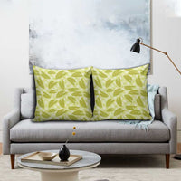 Lime Green Hawaii Kalo Palaka Motifs Pillow Cover Hawaiian Taro Leaves Elegant Vibes LT14 - Polynesian Pride