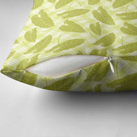 Lime Green Hawaii Kalo Palaka Motifs Pillow Cover Hawaiian Taro Leaves Elegant Vibes LT14 - Polynesian Pride
