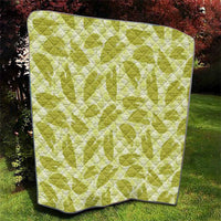 Lime Green Hawaii Kalo Palaka Motifs Quilt Hawaiian Taro Leaves Elegant Vibes LT14 - Polynesian Pride