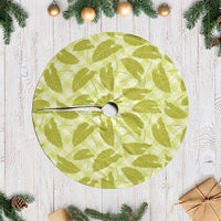 Lime Green Hawaii Kalo Palaka Motifs Tree Skirt Hawaiian Taro Leaves Elegant Vibes LT14 Casual Lime Green - Polynesian Pride