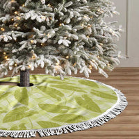 Lime Green Hawaii Kalo Palaka Motifs Tree Skirt Hawaiian Taro Leaves Elegant Vibes LT14 - Polynesian Pride