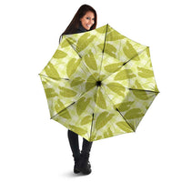 Lime Green Hawaii Kalo Palaka Motifs Umbrella Hawaiian Taro Leaves Elegant Vibes LT14 - Polynesian Pride