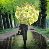 Lime Green Hawaii Kalo Palaka Motifs Umbrella Hawaiian Taro Leaves Elegant Vibes LT14 - Polynesian Pride