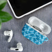 Blue Hawaii Kalo Palaka Motifs AirPods Case Hawaiian Taro Leaves Elegant Vibes LT14 - Polynesian Pride