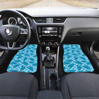 Blue Hawaii Kalo Palaka Motifs Car Mats Hawaiian Taro Leaves Elegant Vibes - Polynesian Pride