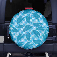 Blue Hawaii Kalo Palaka Motifs Spare Tire Cover Hawaiian Taro Leaves Elegant Vibes LT14 No hole Blue - Polynesian Pride