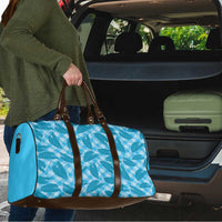 Blue Hawaii Kalo Palaka Motifs Travel Bag Hawaiian Taro Leaves Elegant Vibes LT14 - Polynesian Pride