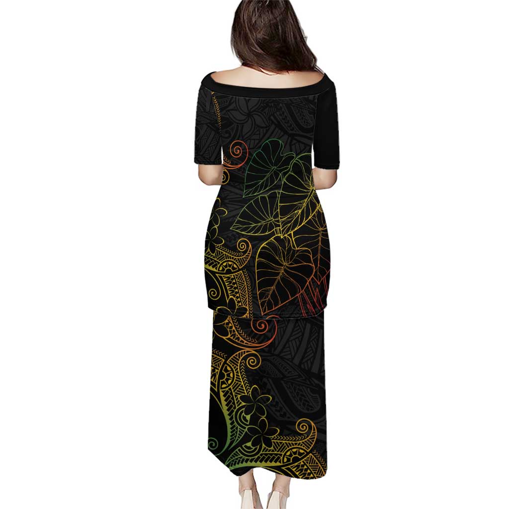 Aloha Hawaii Kalo Family Matching Puletasi and Hawaiian Shirt Reggae Taro Polynesian Pattern LT14 - Polynesian Pride