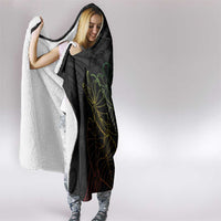 Aloha Hawaii Kalo Hooded Blanket Reggae Taro Polynesian Pattern - Polynesian Pride