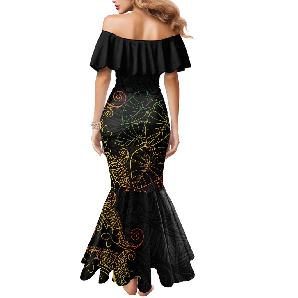 Aloha Hawaii Kalo Mermaid Dress Reggae Taro Polynesian Pattern LT14 - Polynesian Pride