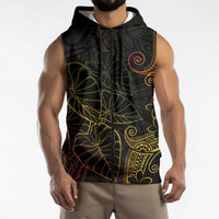 Aloha Hawaii Kalo Sleeveless Zip Hoodie Reggae Taro Polynesian Pattern LT14 - Polynesian Pride