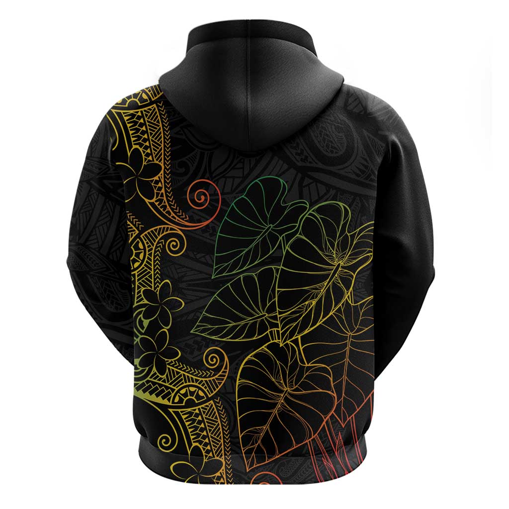 Aloha Hawaii Kalo Zip Hoodie Reggae Taro Polynesian Pattern LT14 - Polynesian Pride
