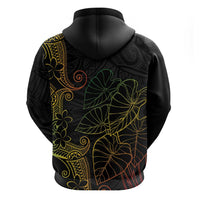 Aloha Hawaii Kalo Zip Hoodie Reggae Taro Polynesian Pattern LT14 - Polynesian Pride