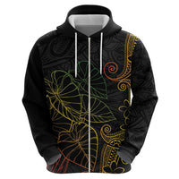 Aloha Hawaii Kalo Zip Hoodie Reggae Taro Polynesian Pattern LT14 - Polynesian Pride