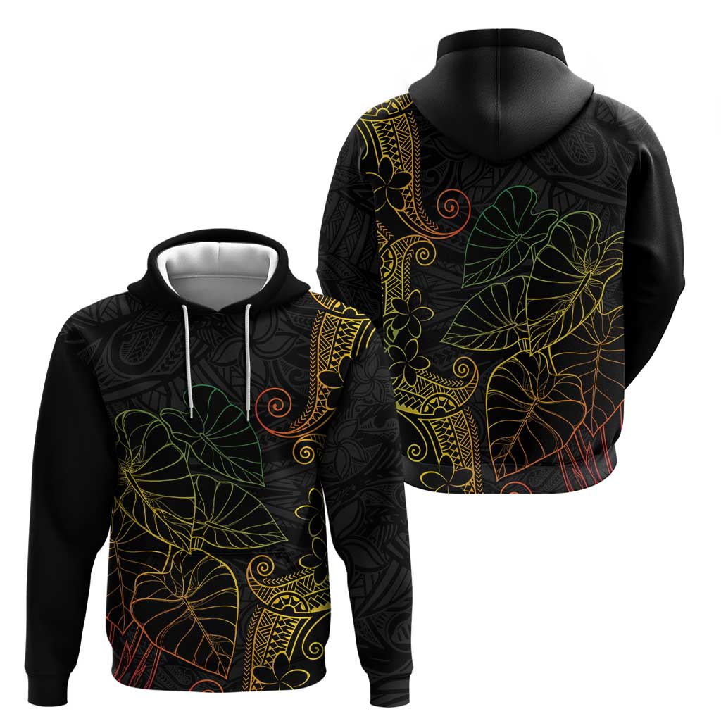 Aloha Hawaii Kalo Zip Hoodie Reggae Taro Polynesian Pattern LT14 - Polynesian Pride