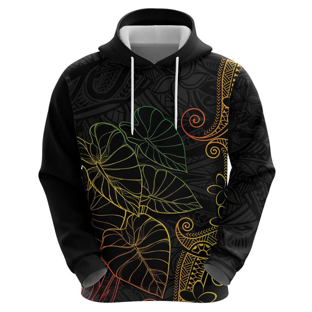 Aloha Hawaii Kalo Zip Hoodie Reggae Taro Polynesian Pattern LT14 - Polynesian Pride
