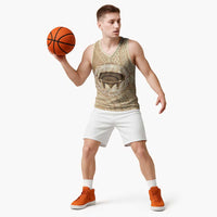 Tonga Skink Kava Bowl Basketball Jersey Vintage Tongan Ngatu Pattern