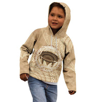 Tonga Skink Kava Bowl Kid Hoodie Vintage Tongan Ngatu Pattern LT14 - Polynesian Pride