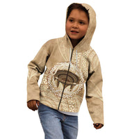 Tonga Skink Kava Bowl Kid Hoodie Vintage Tongan Ngatu Pattern LT14 - Polynesian Pride