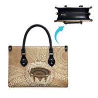 Tonga Skink Kava Bowl Leather Bag Vintage Tongan Ngatu Pattern