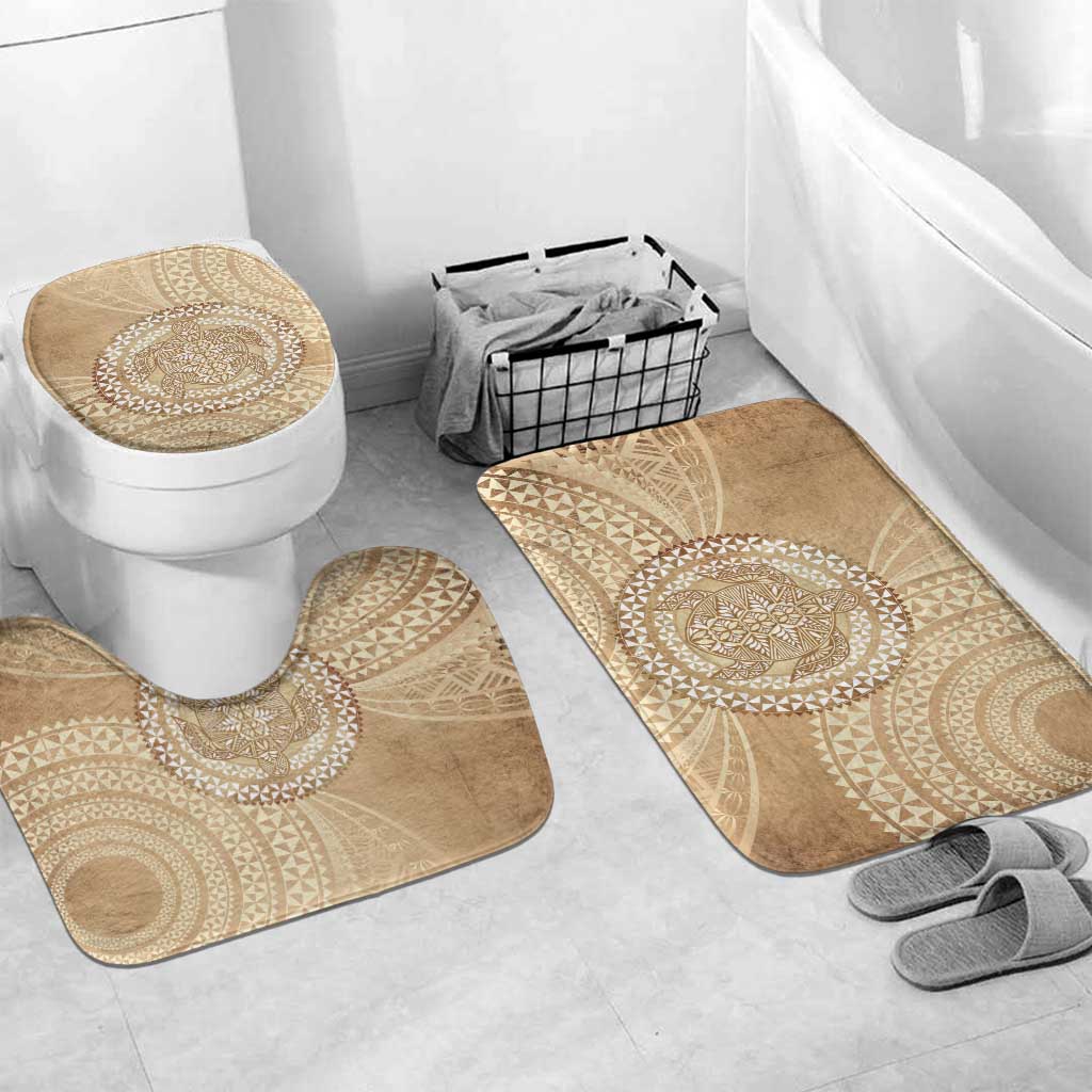 Tonga Ngatu Turtle Bathroom Set Vintage Tongan Tapa Cloth