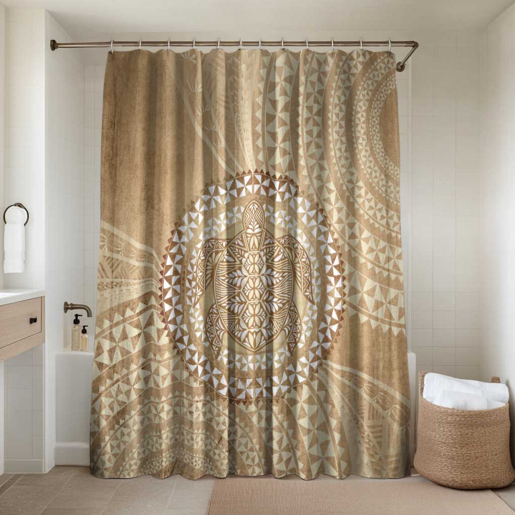 Tonga Ngatu Turtle Bathroom Set Vintage Tongan Tapa Cloth
