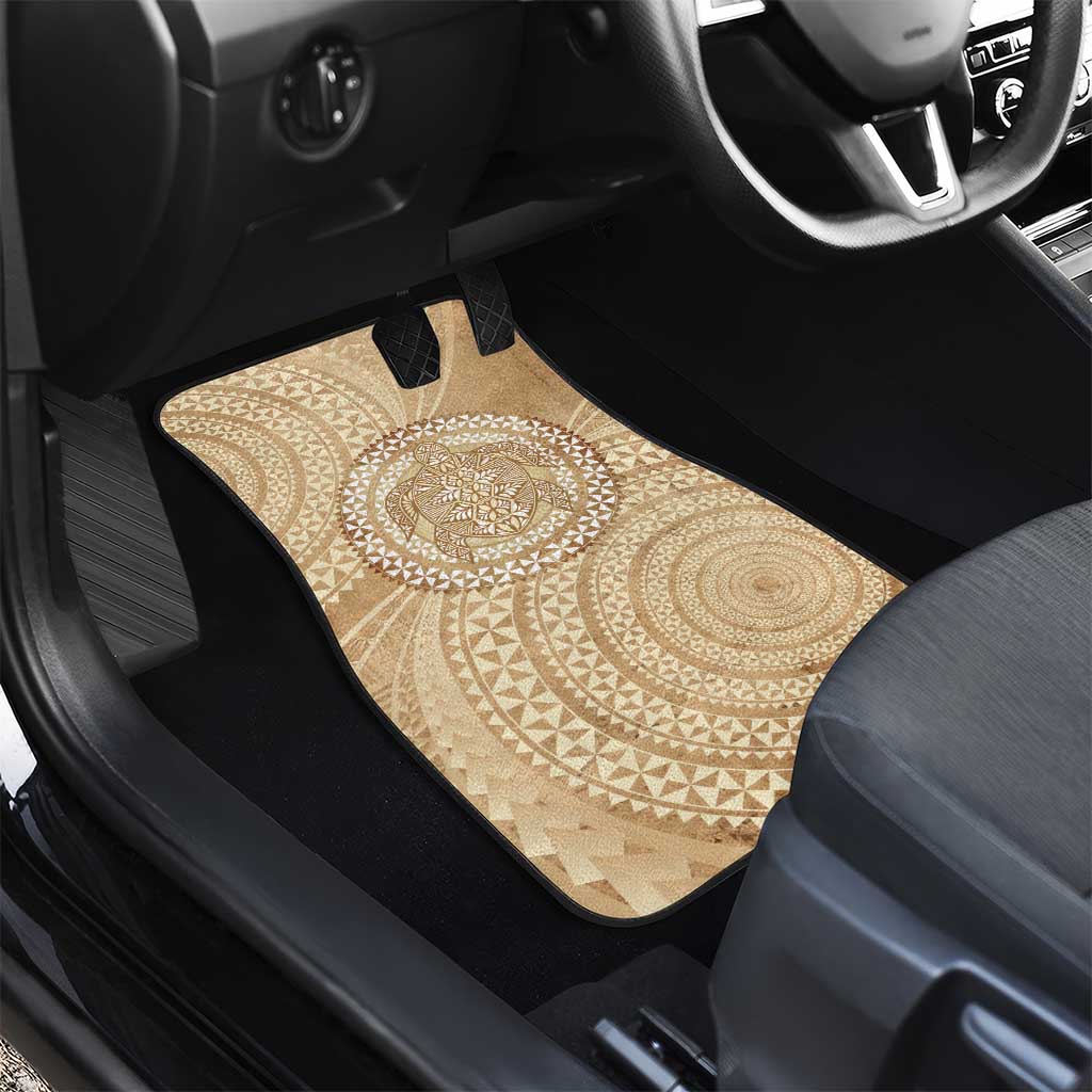 Tonga Ngatu Turtle Car Mats Vintage Tongan Tapa Cloth