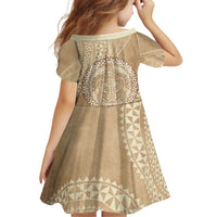 Tonga Ngatu Turtle Family Matching Long Sleeve Bodycon Dress and Hawaiian Shirt Vintage Tongan Tapa Cloth LT14 - Polynesian Pride