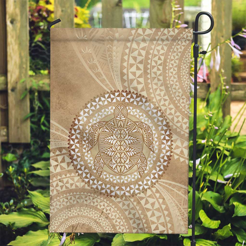 Tonga Ngatu Turtle Garden Flag Vintage Tongan Tapa Cloth