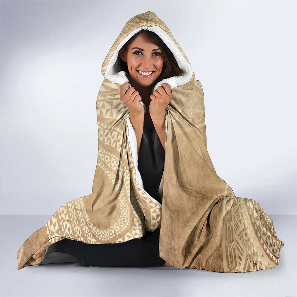 Tonga Ngatu Turtle Hooded Blanket Vintage Tongan Tapa Cloth