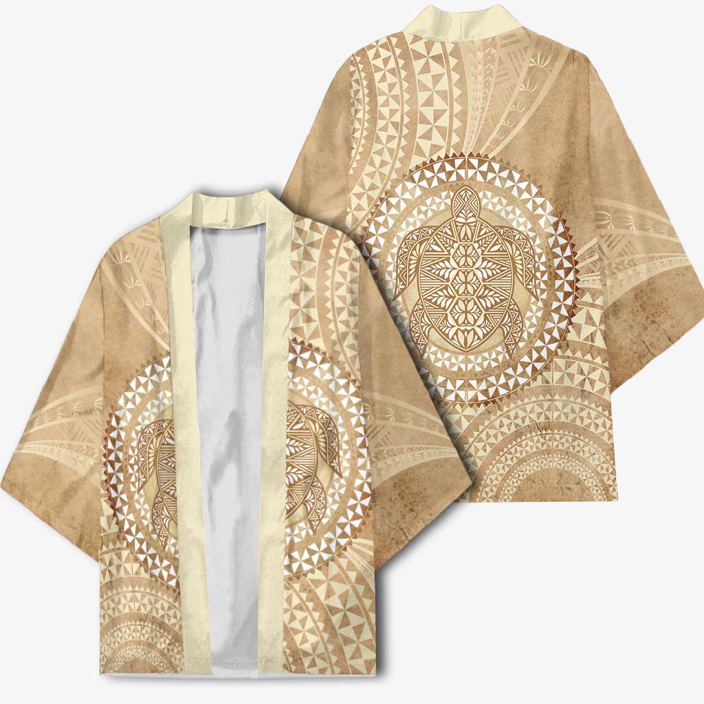 Tonga Ngatu Turtle Kimono Vintage Tongan Tapa Cloth