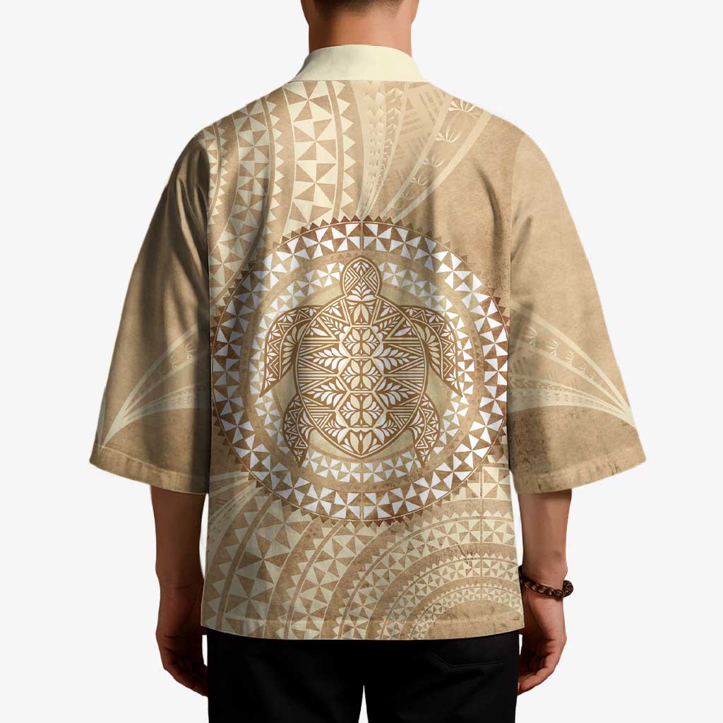 Tonga Ngatu Turtle Kimono Vintage Tongan Tapa Cloth