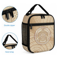 Tonga Ngatu Turtle Lunch Bag Vintage Tongan Tapa Cloth