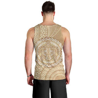 Tonga Ngatu Turtle Men Tank Top Vintage Tongan Tapa Cloth