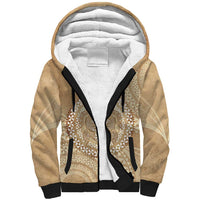 Tonga Ngatu Turtle Sherpa Hoodie Vintage Tongan Tapa Cloth