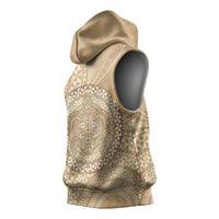 Tonga Ngatu Turtle Sleeveless Hoodie Vintage Tongan Tapa Cloth LT14 - Polynesian Pride