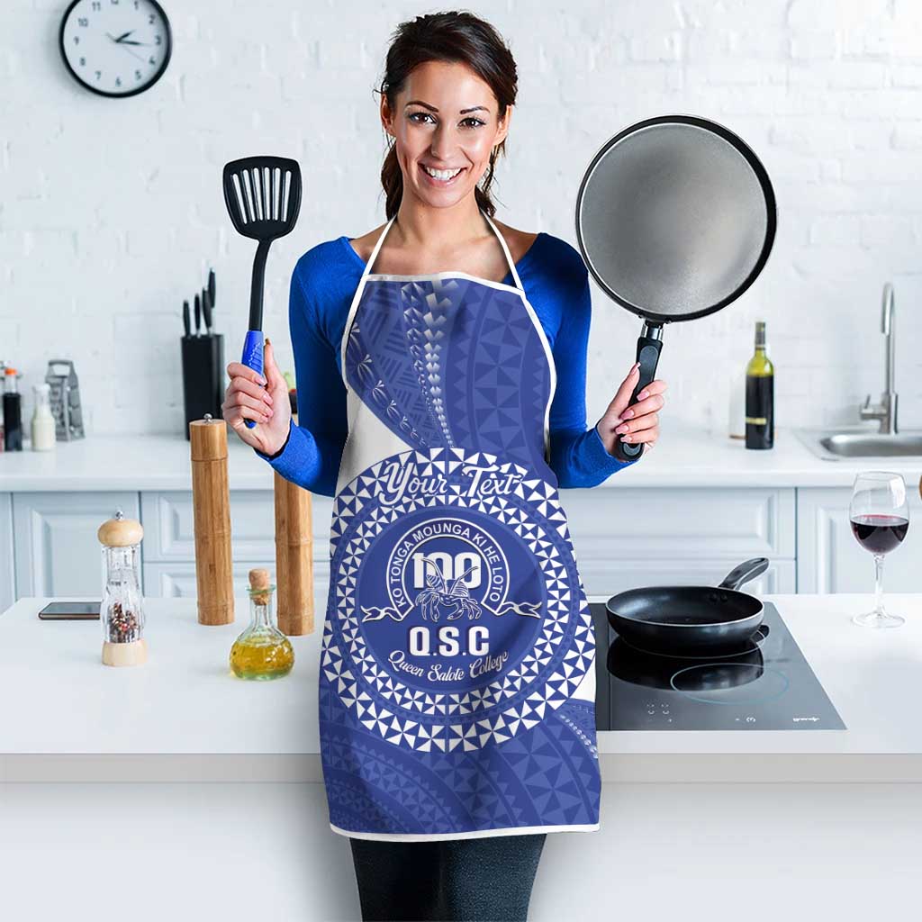 Queen Salote College 100th Anniversary Personalized Apron Est 1926 Kolisi Fefine Tongan Ngatu Pattern