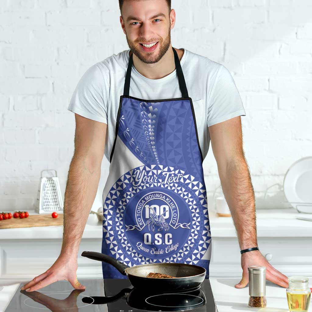 Queen Salote College 100th Anniversary Personalized Apron Est 1926 Kolisi Fefine Tongan Ngatu Pattern