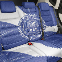 Queen Salote College 100th Anniversary Personalized Back Car Seat Cover Est 1926 Kolisi Fefine Tongan Ngatu Pattern LT14 - Polynesian Pride