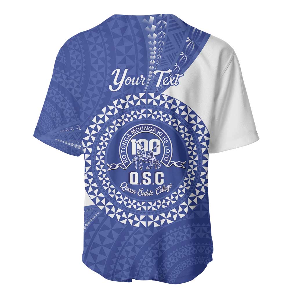 Queen Salote College 100th Anniversary Personalized Baseball Jersey Est 1926 Kolisi Fefine Tongan Ngatu Pattern