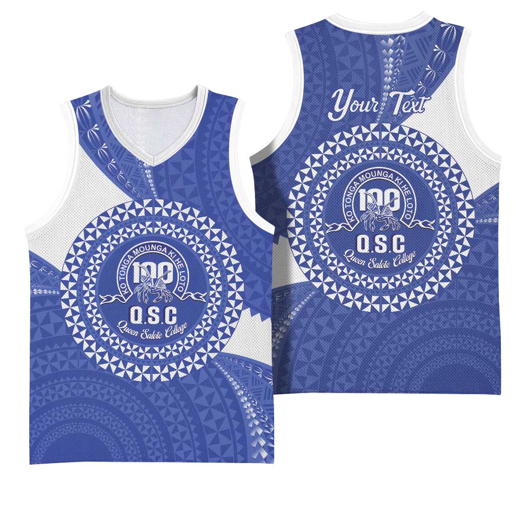 Queen Salote College 100th Anniversary Personalized Basketball Jersey Est 1926 Kolisi Fefine Tongan Ngatu Pattern LT14 - Polynesian Pride